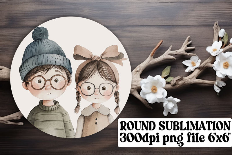 Enchanting Boho Kids Sublimation: Circular Keychain Wonders Sublimation afrosvg 