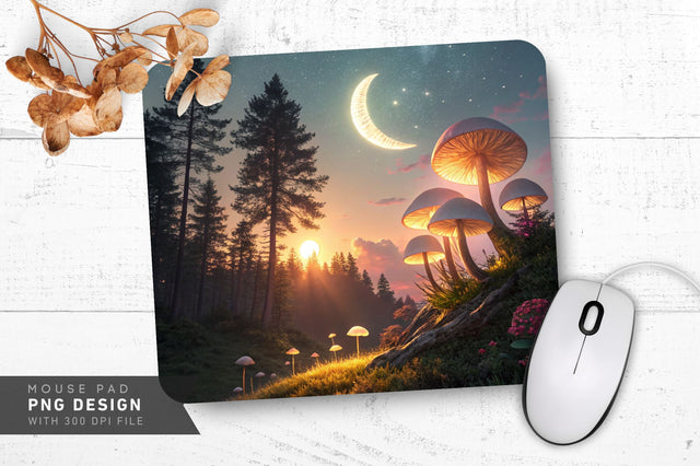 Enchanting Cosmic Fantasy Mousepad Sublimation Regulrcrative 