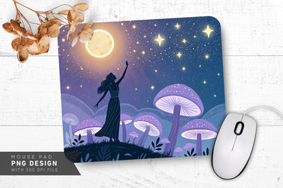 Enchanting Cosmic Scene Mousepad Sublimation Regulrcrative 