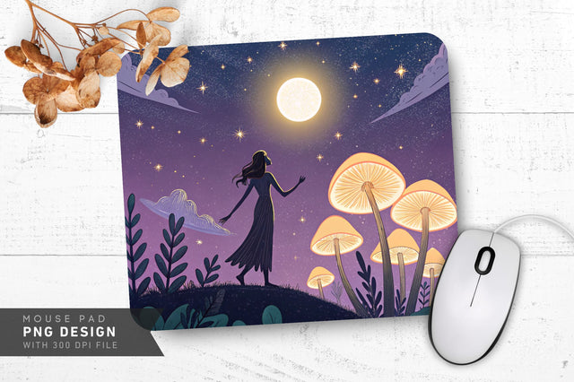 Enchanting Cosmic Scene Mousepad Sublimation Regulrcrative 