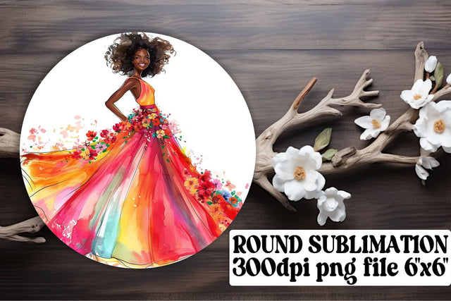 Enchanting Couple Watercolor Sublimation Sublimation afrosvg 