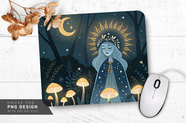 Enchanting Fantasy Forest Mousepad Sublimation Regulrcrative 