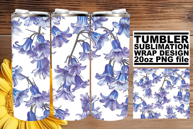 Enchanting Flower Design Wrap - 20oz Tumbler Sublimation afrosvg 