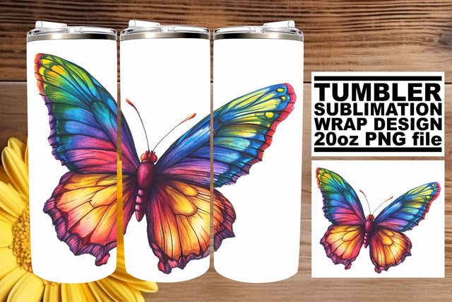 Enchanting Flutter 20oz Tumbler Sublimation Sublimation afrosvg 
