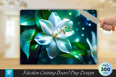 Enchanting Jasmine Artistic Cutting Board Sublimation Regulrcrative 