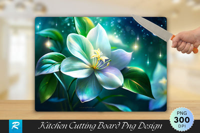 Enchanting Jasmine Artistic Cutting Board Sublimation Regulrcrative 