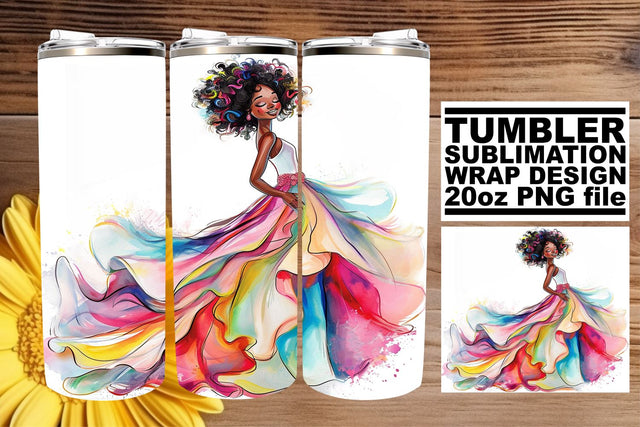 Enchanting Love Watercolor Wedding Tumbler Wrap: Endearing 20oz Sublimation afrosvg 