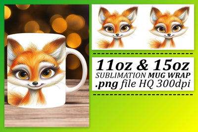 Enchanting Nature's Critters Mug Wrap - Sublimation 11oz Sublimation afrosvg 