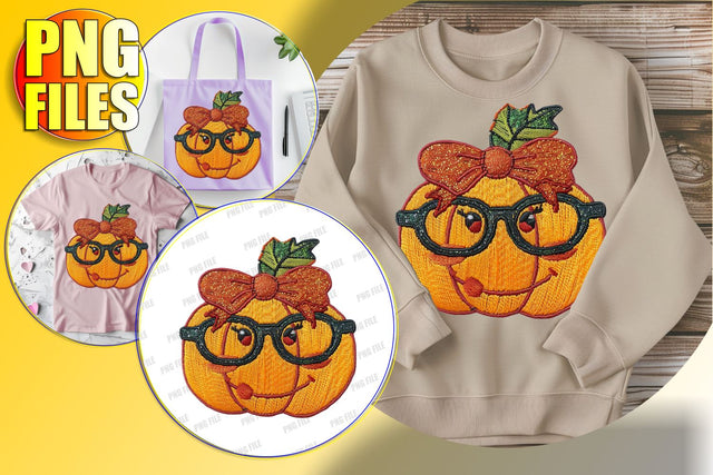 Enchanting Pumpkin with Bow Halloween Sublimation PNG Sublimation afrosvg 