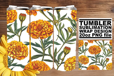 Enchanting Tumbler Decor - Flower Sublimation 20oz Sublimation afrosvg 