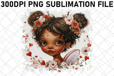 Enchanting Valentine's Blossoms: Watercolor Sublimation Sublimation afrosvg 