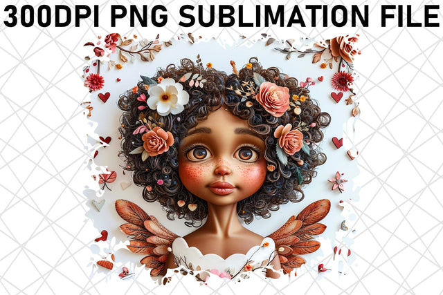 Enchanting Valentine's Blossoms: Watercolor Sublimation Sublimation afrosvg 