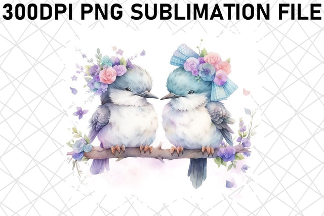 Enchanting Watercolor Birds Unleashed Sublimation afrosvg 