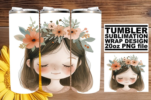 Enchanting Watercolor Boho Kids Tumbler Patterns Sublimation afrosvg 