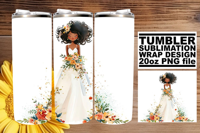 Enchanting Watercolor Wedding Tumbler: Cherished Love 20oz Edition Sublimation afrosvg 