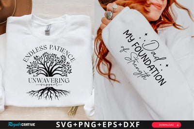 Endless patience unwavering support Sleeve SVG Design, Dad Quotes Sleeve SVG, Father's Day Sleeve T shirt Design, Dad SVG Design SVG Regulrcrative 