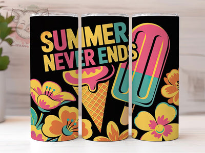 Endless Summer 20oz Tumbler Wrap, Summer Never Ends Sublimation, Coastal Holiday PNG, 20oz Tumbler Wrap, Tropical Lifestyle Design, Beach Vacation Sublimation, Endless Summer Wrap Sublimation Lara' s Designs 