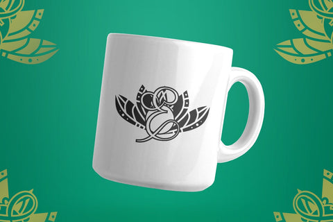 Energy Lotus Mandala Monogram Font Dm Letter Studio 