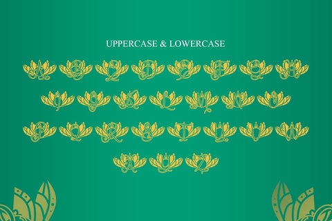 Energy Lotus Mandala Monogram Font Dm Letter Studio 