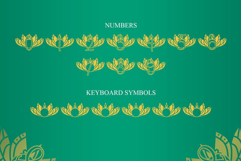 Energy Lotus Mandala Monogram Font Dm Letter Studio 