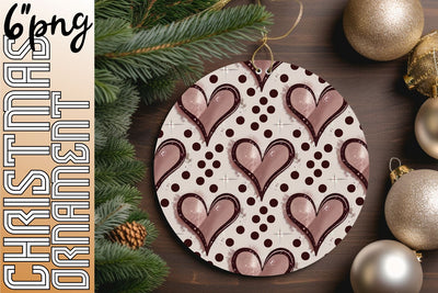 Engaging circle designs for delightful keychains, craft with ease., Heart Sublimation HoodArtCraft 