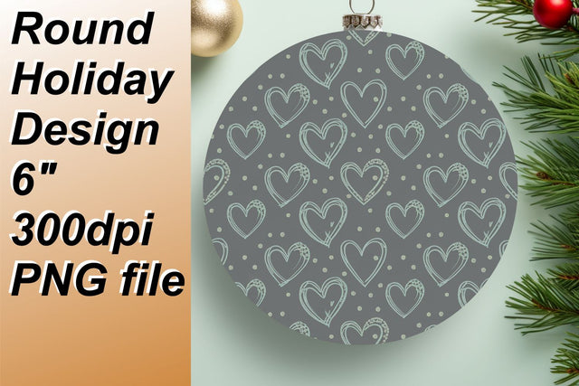 Engaging circle designs for stunning keychains, craft with joy., Heart Sublimation HoodArtCraft 