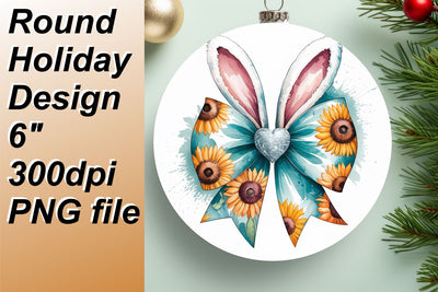 Engaging circle templates for stunning keychains, perfect for gifting., Easter Bunny Sublimation HoodArtCraft 