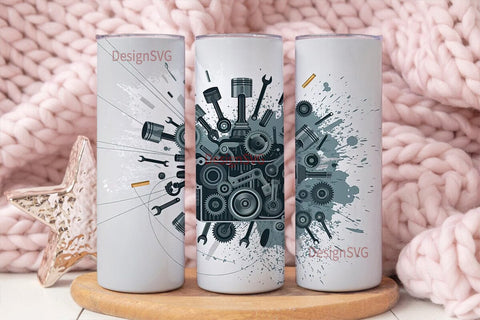 Engine Parts 20oz Tumbler Wrap Sublimation DesignSVG 