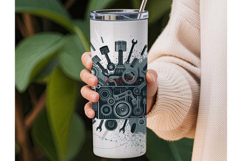 Engine Parts 20oz Tumbler Wrap Sublimation DesignSVG 
