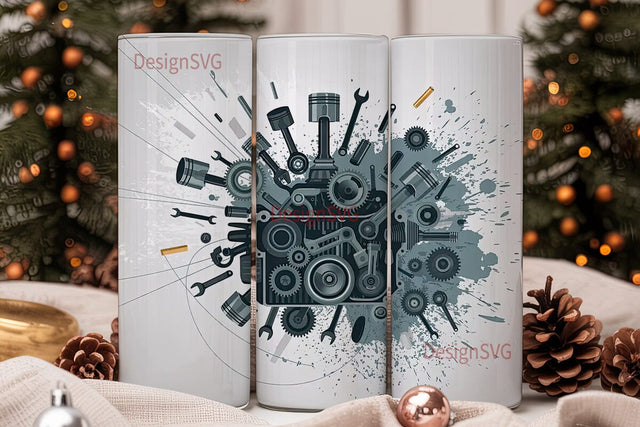 Engine Parts 20oz Tumbler Wrap Sublimation DesignSVG 