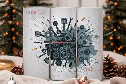 Engine Parts 20oz Tumbler Wrap Sublimation DesignSVG 