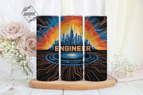 Engineer City 20oz Tumbler Wrap Sublimation sassyprint 