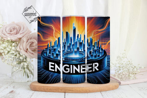 Engineer City 20oz Tumbler Wrap Sublimation sassyprint 