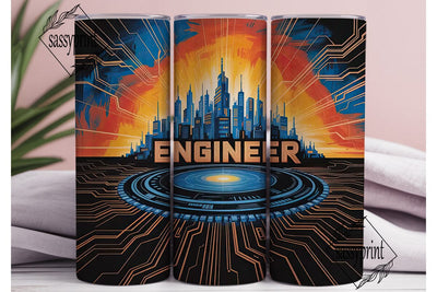 Engineer City 20oz Tumbler Wrap Sublimation sassyprint 