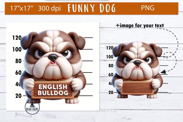 English bulldog clipart dog | Funny dog sublimation Sublimation Olga Boat Design 