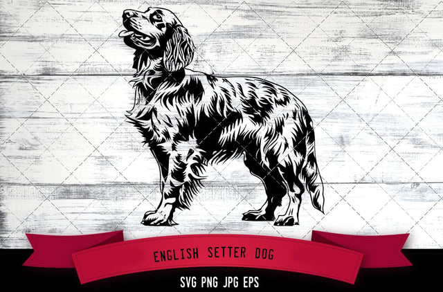 English Setter Dog SVG, Dog SVG, Logo - Digital Download with Commercial License for Cricut, Silhouette, Scan N Cut Crafting SVG Loveleen Kaur 