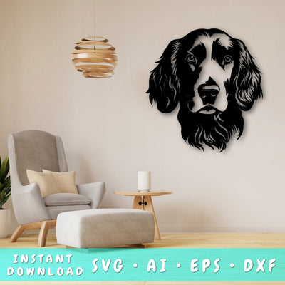 English Setter Laser SVG Cut File, English Setter Glowforge File, English Setter DXF, English Setter Wall Art SVG SVG HappyDesignStudio 