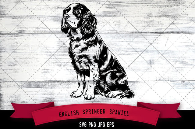 English Springer Spaniel SVG, Dog SVG, Logo - Digital Download with Commercial License for Cricut, Silhouette, Scan N Cut Crafting SVG Loveleen Kaur 