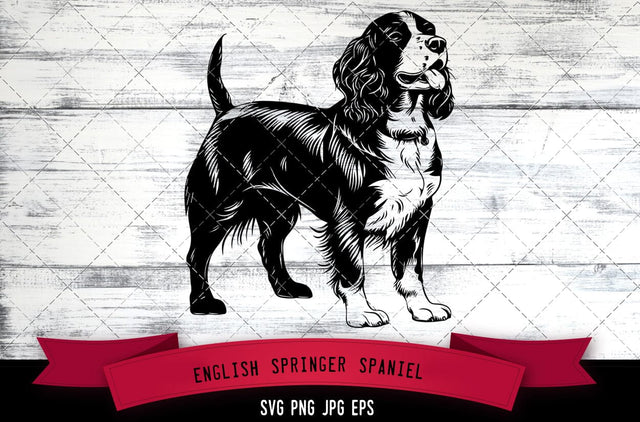 English Springer Spaniel SVG, Dog SVG, Logo - Digital Download with Commercial License for Cricut, Silhouette, Scan N Cut Crafting SVG Loveleen Kaur 