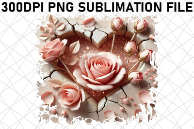 enhance dining! , High-resolution PNG artwork for place mats, 3D Heart Sublimation afrosvg 