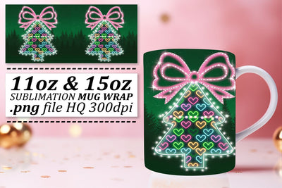 enhance your coffee experience! , Stylish designs for mugs, Neon Xmas Sublimation afrosvg 
