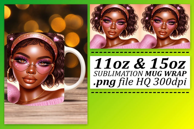 enhance your crafting experience! , Creative mug wraps, Love Girl Sublimation afrosvg 
