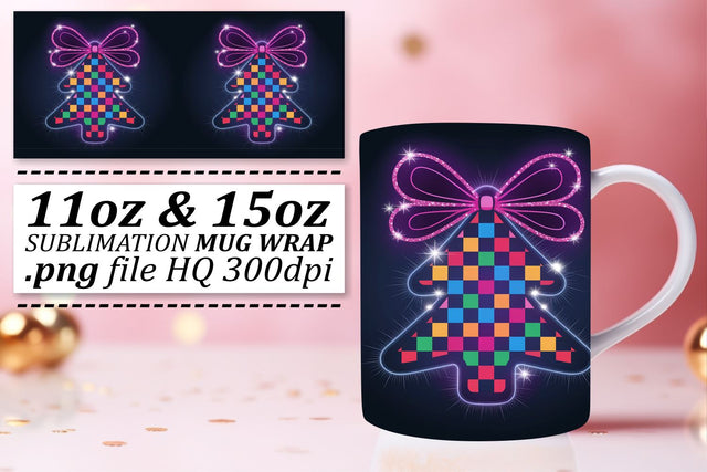 enhance your crafting skills! , Charming PNG templates, Neon Xmas Sublimation afrosvg 