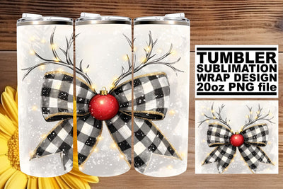 enhance your creativity! , Premium quality tumbler wrap, Christmas Bow Sublimation afrosvg 
