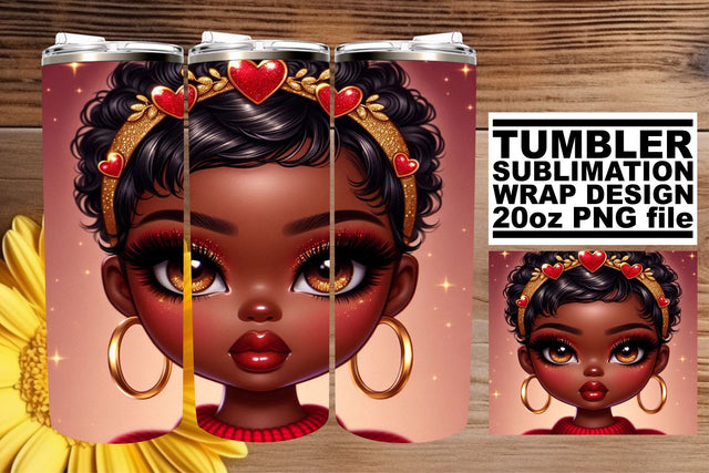 enhance your design projects! , Premium quality tumbler wrap, Love Girl Sublimation afrosvg 