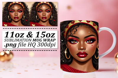 enhance your drinkware! , Creative wrap designs, Love Girl Sublimation afrosvg 