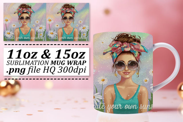 enhance your drinkware! , Creative wrap designs, Woman Sublimation afrosvg 