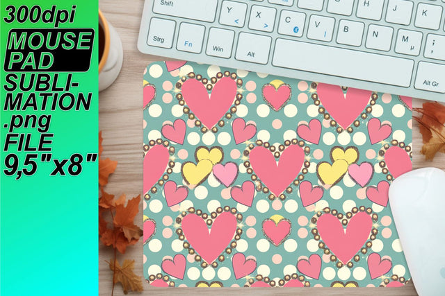 enhance your workspace! , Gorgeous sublimation mouse pad, Heart Sublimation HoodArtCraft 