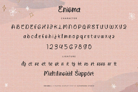 Enigma - Display Font Font Alpaprana Studio 