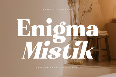 Enigma Mistik - Modern Retro Serif Font Font Letterena Studios 